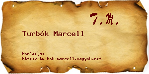 Turbók Marcell névjegykártya